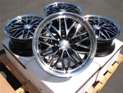 black automotive rims  wheels set
