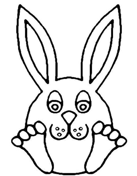 easter bunny face template printable shape bunny paper craft