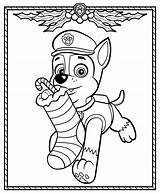 Coloring Christmas Pages Patrol Paw Printable Chase Kids Choose Board Disney sketch template