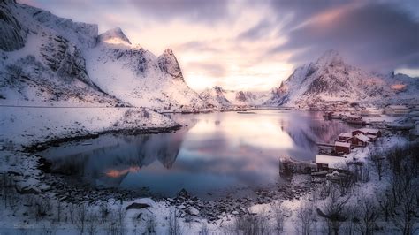 fonds decran montagnes photographie de paysage lac neige nature telecharger photo