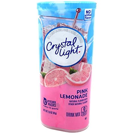 crystal light pink lemonade drink mix  quart  ounce canister