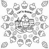 Pusheen Coloring Pages Cat Printable Bake Cute Lets Kids Baking Kitty Book Girls Print Unicorn Colouring Bestcoloringpagesforkids Sheet Pushin Color sketch template