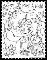 Coloring Birthday Pages Happy Sheets Kids Color Colouring Printable Card Cute Fill Car Print Cards Animal Racing August Sheet Wish sketch template
