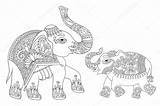 Elefante Elephant Indiano Volwassenen Kleurplaten Adults Etnica Adulti Mandala Uil Colorano Elefanten Kleurplaat Colorato Karakotsya sketch template