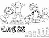 Jugando Giocano Bambini Videojuegos Colorare Chess Ajedrez Scacchi Immagini Disegni sketch template