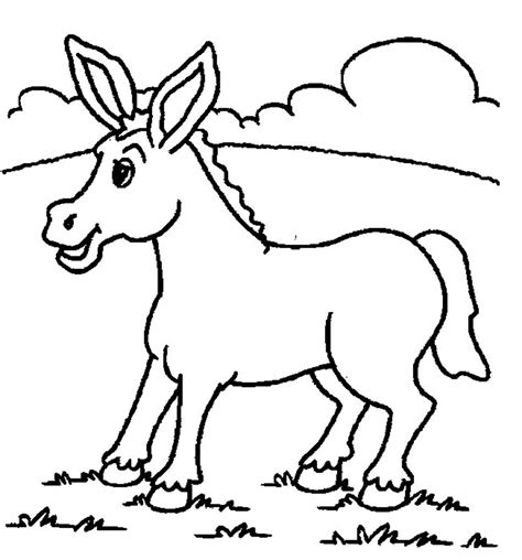 printable donkey coloring pages  kids animal coloring pages