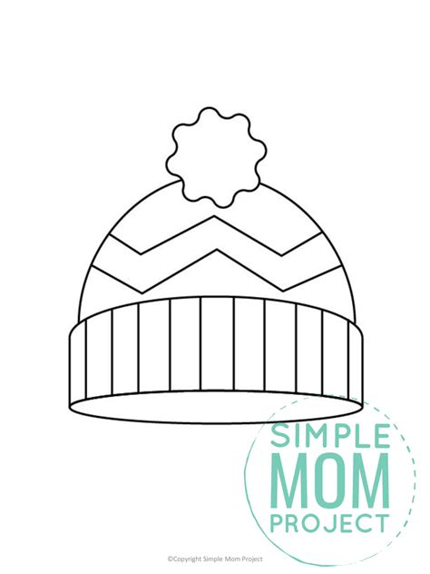 printable snow hat template simple mom project