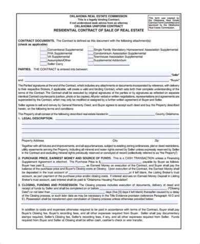 contract  deed form fillable printable  forms handypdf