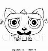 Evil Cat Scared Cartoon Drawing Illustration Teddy Royalty Clipart Demon Thoman Cory Bear Lineart Vector Snake Getdrawings Outline sketch template