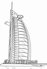 Burj Khalifa Colorir sketch template