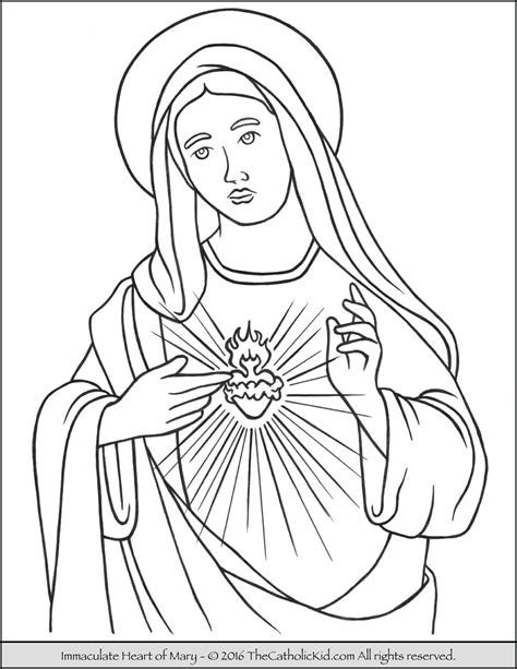 printable immaculate conception coloring page printable word searches