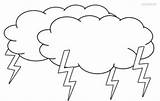 Coloring Cloud Pages Thunder Printable Kids Clouds Colouring Cool2bkids Storm Rain Color Drawing Thunderstorm Weather Lightning Sheets Printables Drawings Visit sketch template