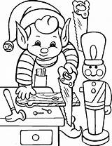 Coloring Christmas Pages Printable Elves Popular Activity sketch template