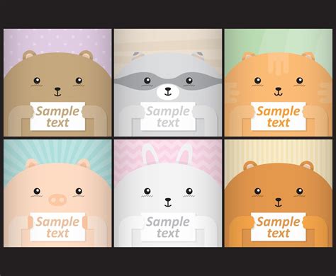 cute animal templates vector art graphics freevectorcom