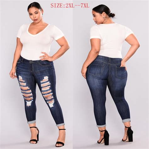 2019 fat po big code fashion holes big ass small feet high elastic jeans from crutchline 42 26
