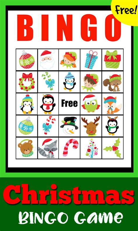 christmas bingo game totschooling toddler preschool kindergarten