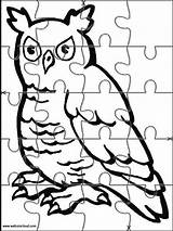 Jigsaw Rompecabezas Printable Websincloud Puzzle Buho Búho sketch template