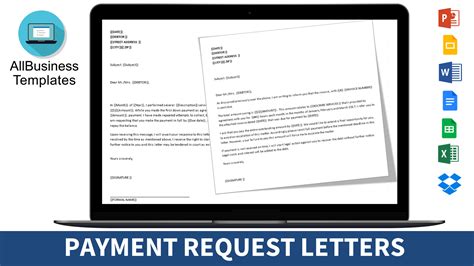 sample letter requesting payment  debt