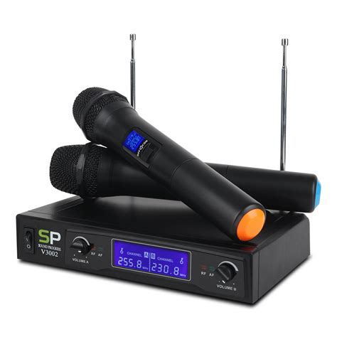 vhf wireless microphone system pcs handheld lcd mic   ch receiver