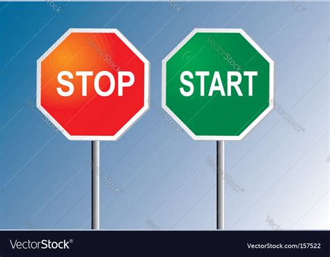 stop  start royalty  vector image vectorstock