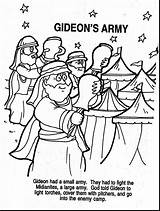 Gideon Bible Coloring Pages Story Kids Colouring Printable Sheets Army School Sunday Preschool Activities Stories Activity Lessons Children Crafts Color sketch template