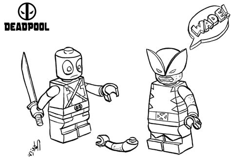 lego deadpool coloring pages fighting  printable coloring pages