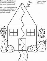 House Coloring Divided Itself Cannot Stand Against If Mark Church sketch template