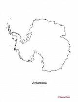Antarctica Blank Teachervision sketch template