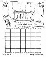 April Calendar Coloring Pages Children Kids Ministry Print Printable May Sheet Pdf Church Easy Printables Advanced Users Edit sketch template