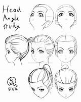 Anime Perspective Face Angles Drawing Different Head Angle Heads Getdrawings sketch template