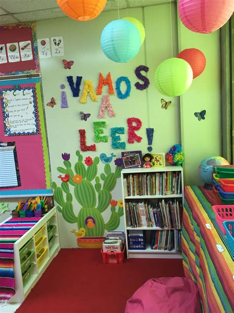 My Spanish Classroom Library Area Spanish Classroom Decor Elementary
