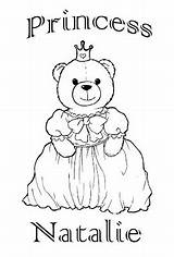Coloring Princess Mia Pages Name Sophie Natalie Holly Abigail Personalised Isabella Brings Bear Hannah Featuring Names Girls Amelia Bears Personalized sketch template