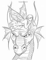 Coloring Fairy Pages Dragon Fantasy Dragons Choose Board sketch template