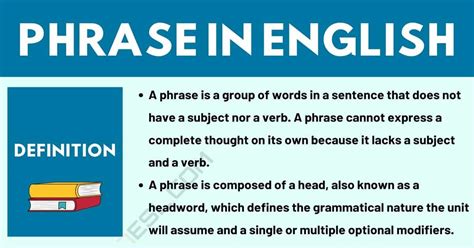 phrase definition  types   examples esl