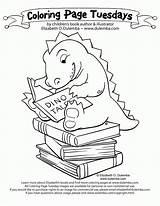 Coloring Library Book Pages Colouring Week National Reading Elizabeth Care Cliparts Open Tuesday Dulemba Sheets Visits Mary Dinosaur Monsters Popular sketch template