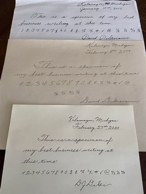 progress  palmer method     years handwriting