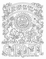 Coloring Garden Frances Burnett Hodgson 1872 sketch template