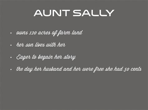 Life Of Aunt Sally By Karina B