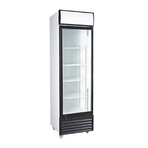 Upright Single Glass Door Beverage Display Cooler For Sale