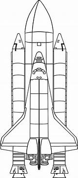 Space Shuttle Coloring External Tank Booster Rocket Color sketch template