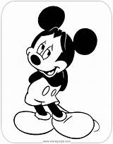 Mickey Mouse Coloring Pages Shy Choose Board Drawing sketch template