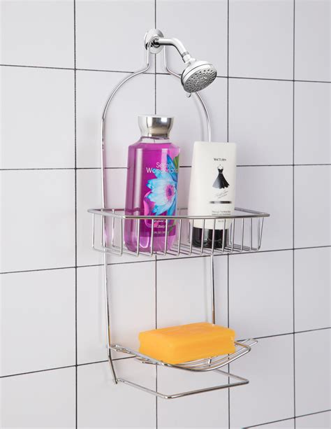 basicwise metal wire hanging bathroom shower storage rack qi ebay