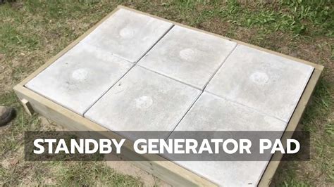 standby generator pad   build  great pad  pouring concrete youtube