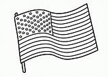Flag Coloring American Pages Kids sketch template