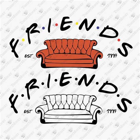 Friends Tv Show Svg File Friends Couch Sofa Svg Vinyl Cut