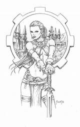 Mitchfoust Coloring Pages Drawings Deviantart Fantasy Adult Sexy Artwork Kalyna Book Warrior Drawing Female Books Fairy Pencil Printable Tattoos Succubus sketch template