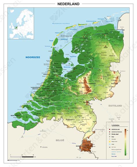 lege kaart nederland kaart