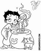 Betty Boop Bbpa Potion Cauldron sketch template