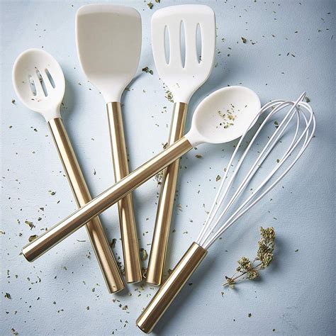 amazoncom silicone gold cooking utensils  ciroa set   white