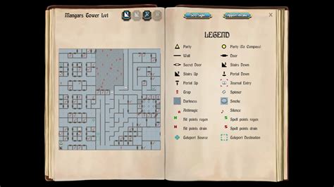 bards tale  remastered mangars tower level  map boards